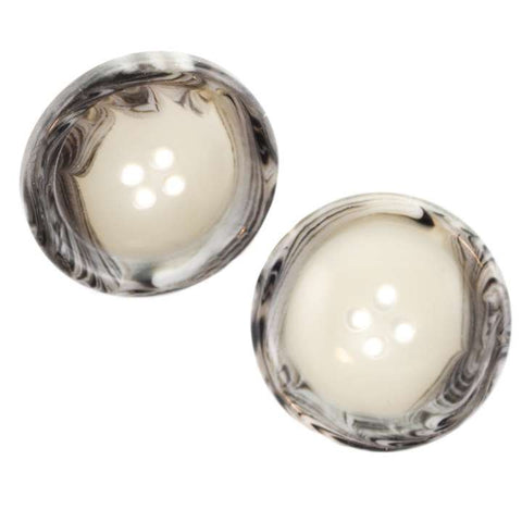 Grau-Creme-Natur Hornimitatknopf HI-17 mit 4-Loch als Hosenknopf