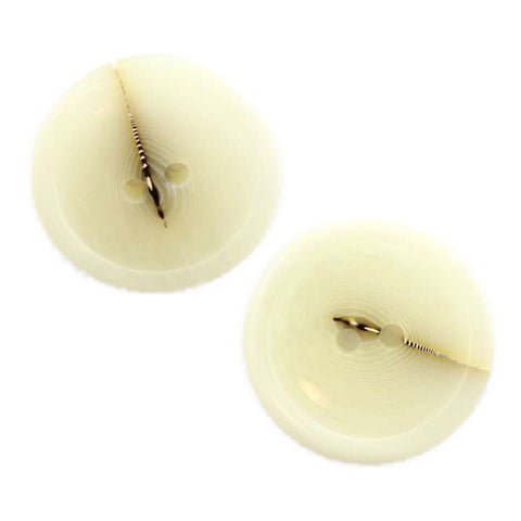 Creme-Natur Hornimitatknopf HI-20 mit 2-Loch als Blazer- und Sakkoknopf