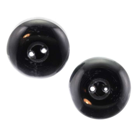 Schwarz Hornimitatknopf HI-21 mit 4-Loch als Blazer- und Sakkoknopf