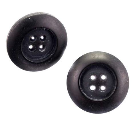Schwarz Hornimitatknopf HI-41 mit 4-Loch als Blazer- und Sakkoknopf