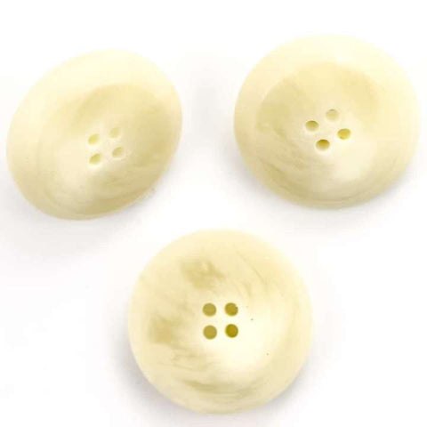 Creme-Natur Hornimitatknopf HI-47 mit 4-Loch als Hosenknopf