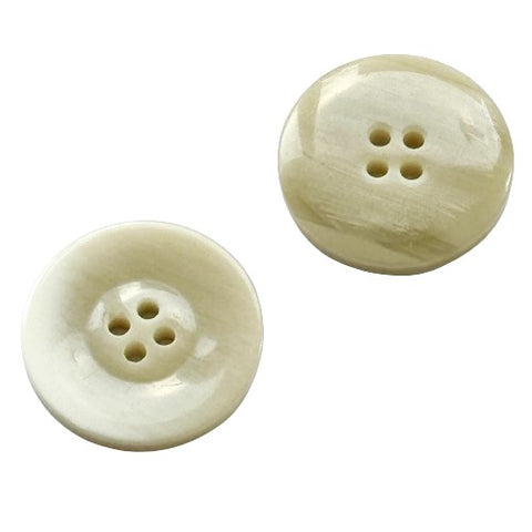 Beige Hornimitatknopf HI-3 mit 4-Loch als Mantel- und Jackenknopf