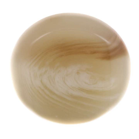 Beige-Creme-Natur Hornimitatknopf KM-66 mit Öse als Mantel- und Jackenknopf