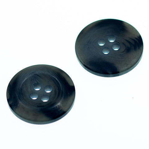 Grau Hornimitatknopf HI-74 mit 4-Loch als Blazer- und Sakkoknopf