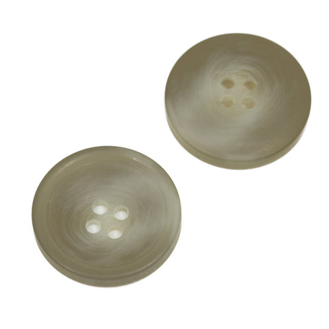 Grau Hornimitatknopf HI-87 mit 4-Loch als Blazer- und Sakkoknopf