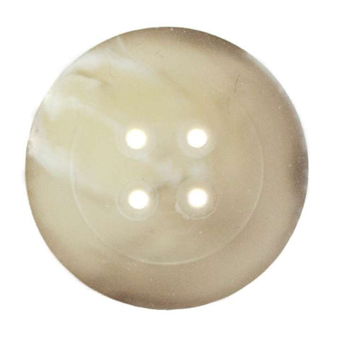 Creme-Natur Hornimitatknopf KM-88 mit 4-Loch als Blazer- und Sakkoknopf