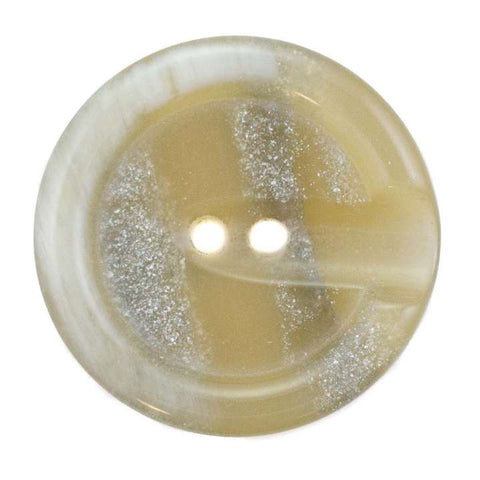 Beige Hornimitatknopf KM-90 mit 2-Loch als Mantel- und Jackenknopf