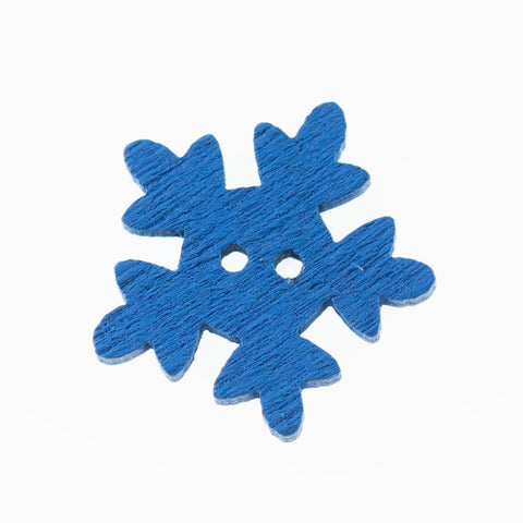 Blau Holzknopf mit 2-Loch-Befestigung HK-35-BLAU