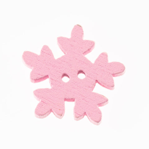 Rosa/Pink Holzknopf mit 2-Loch-Befestigung HK-35-ROSA