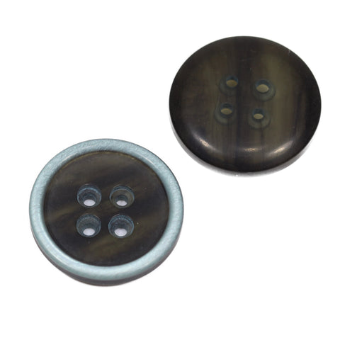 Braun Hornimitatknopf HI-85 mit 4-Loch als Blazer- und Sakkoknopf