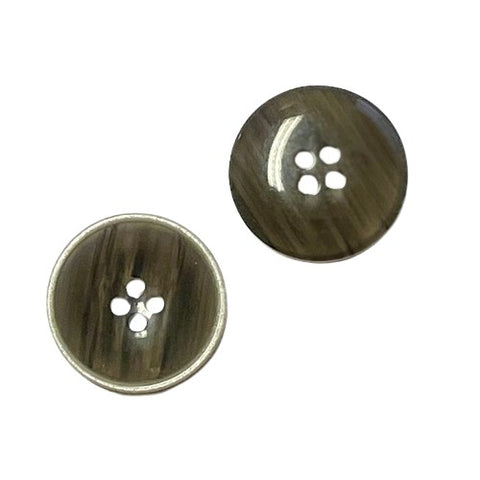 Anthrazit Hornimitatknopf HI-85 mit 4-Loch als Blazer- und Sakkoknopf