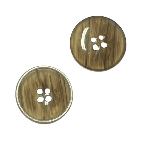 Braun Hornimitatknopf HI-85 mit 4-Loch als Blazer- und Sakkoknopf