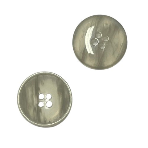 Grau Hornimitatknopf HI-85 mit 4-Loch als Blazer- und Sakkoknopf