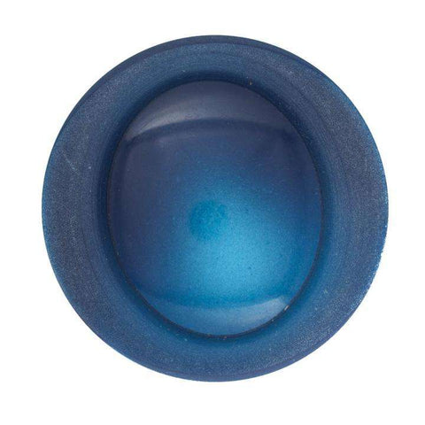 Blau Hornimitatknopf KM-76 mit Öse als Mantel- und Jackenknopf