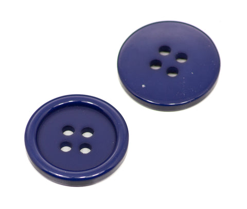 Blaue Knöpfe 4-Loch mit Rand KBL-180