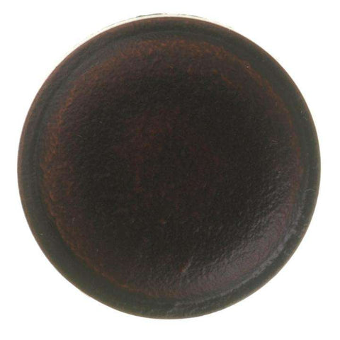 Knopf mit Öse Kunststoff Lederoptik KBR-24 Dunkelbraun