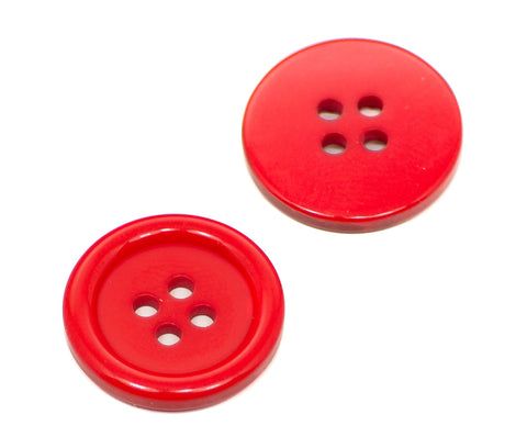 Knöpfe leuchtend rot mit Rand KRO-180