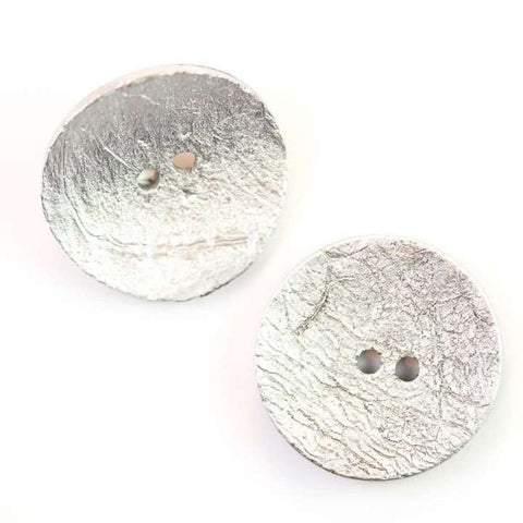 Silberfarben Kokos-Holzknopf aus Kokosholz mit 2-Loch-Befestigung HK-421-SILBER