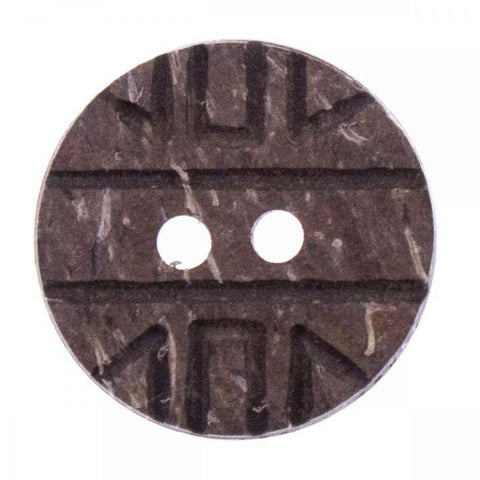 Braun Kokos-Holzknopf mit Muster aus Kokosholz mit 2-Loch-Befestigung HK-21