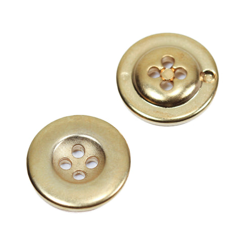 4-Loch Knopf Metall Optik mit Rand kgo-18-gold