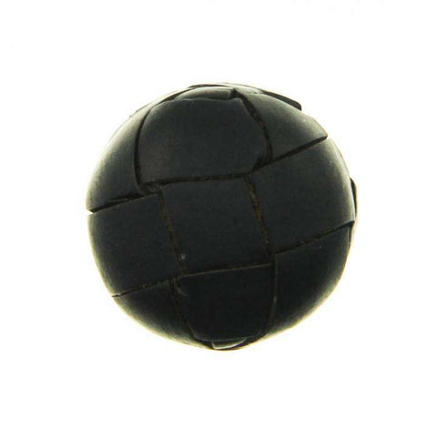 Knopf echt Leder LE-45 schwarz matt