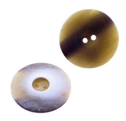 2-Loch Knopf creme braun KBG-15