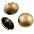 Metallknopf mit Halbkugel in Gold mit Öse-Befestigung in 15–23 mm