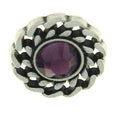 Trachtenknopf Amethyst (Violett) mit Swarovski® Crystal ST-21AS Altsilber für Dirndl und Trachtenmode