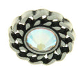 Trachtenknopf Multicolor mit Swarovski® Crystal ST-21AS Altsilber für Dirndl und Trachtenmode