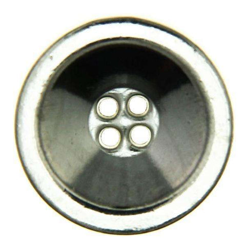 Metallknopf in Silber mit 4-Loch-Befestigung in 20–30 mm