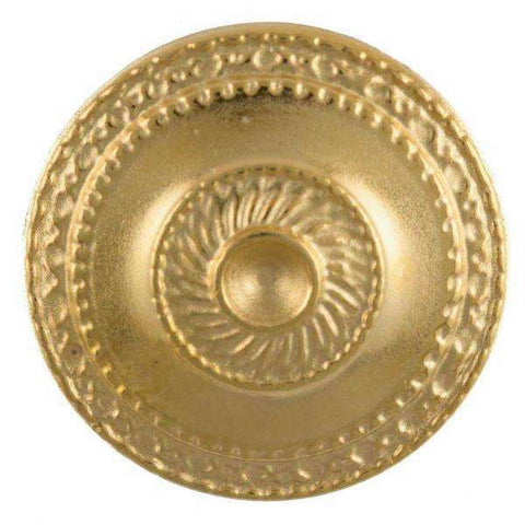 Metallknopf mit Trachtenoptik in Gold mit Öse-Befestigung in 18 mm