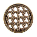 Metallknopf mit Trachtenoptik in Gold mit Öse-Befestigung in 15–20 mm
