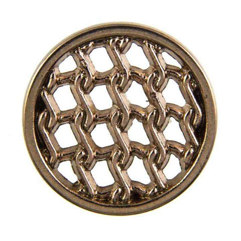 Metallknopf mit Trachtenoptik in Gold mit Öse-Befestigung in 15–20 mm