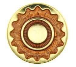 Metallknopf mit Trachtenoptik in Gold mit Öse-Befestigung in 18 mm