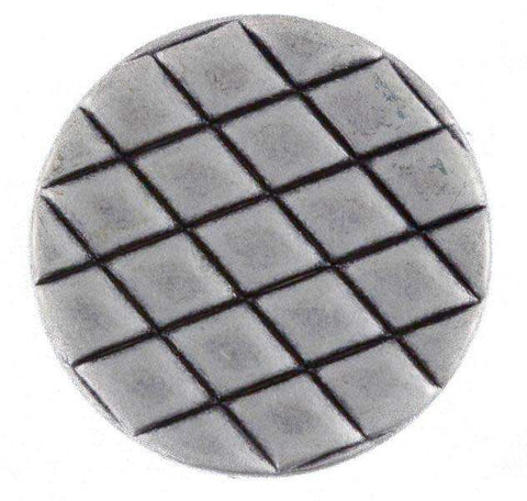 Metallknopf mit Muster in Silber mit Öse-Befestigung in 18–23 mm