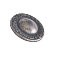 Metallknopf in Altsilber Mittelalter Design mit Öse-Befestigung in 20 mm seitliche Ansicht