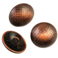 Metallknopf mit Halbkugel in Kupfer mit Öse-Befestigung in 18–23 mm