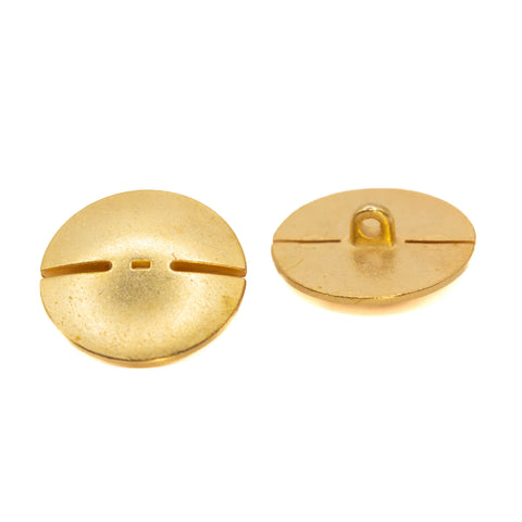 Metallknopf in Gold mit Öse-Befestigung in 18–23 mm