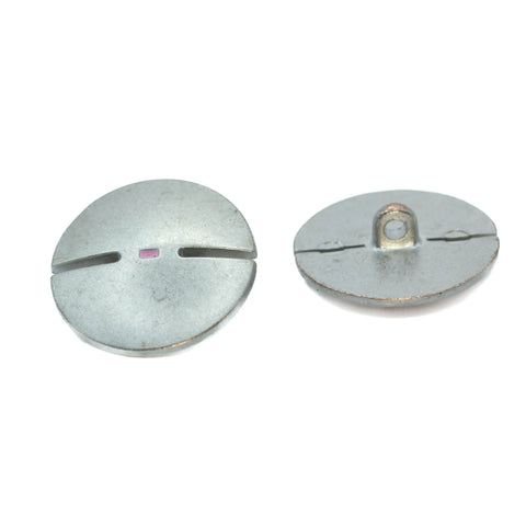 Metallknopf in Silber mit Öse-Befestigung in 18–23 mm