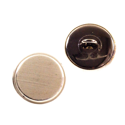 Metallknopf in Silber-Creme/Natur mit Öse-Befestigung in 15–20 mm