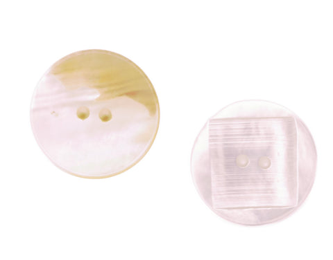 Echter Perlmuttknopf Natur in Creme/Natur mit 2-Loch-Befestigung
