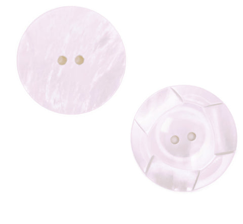 Echter Perlmuttknopf Natur in Creme/Natur mit 2-Loch-Befestigung