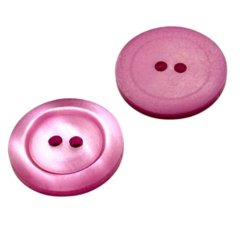 Rosa/Pinker Perlmuttimitatknopf mit 2-Loch-Befestigung