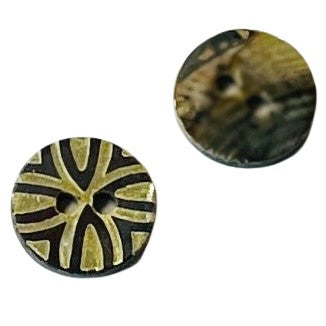 Echter Perlmuttknopf Natur in Beige/Braun mit 2-Loch-Befestigung