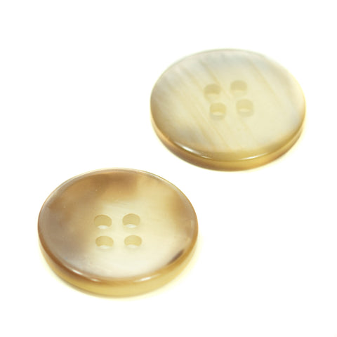 Beige/Brauner Perlmuttimitatknopf mit 4-Loch-Befestigung