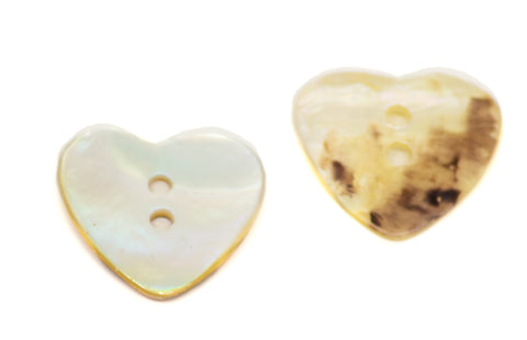 Echter Perlmuttknopf Natur in Creme/Natur