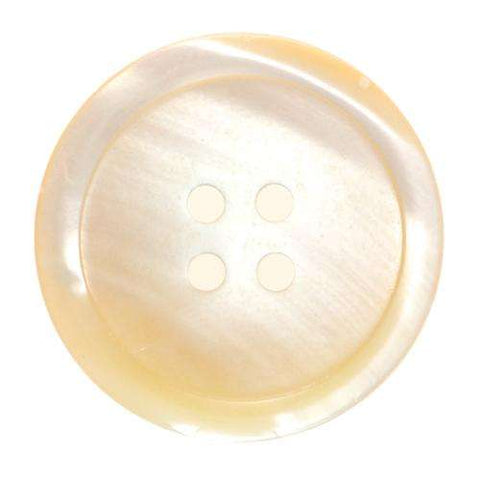 Echter Perlmuttknopf Natur in Creme/Natur mit 4-Loch-Befestigung