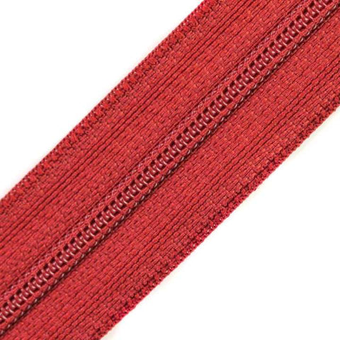 Reißverschluss dunkel rot