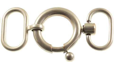 Großer Ring Karabiner für Taschen Verschlüsse Silber PK-9