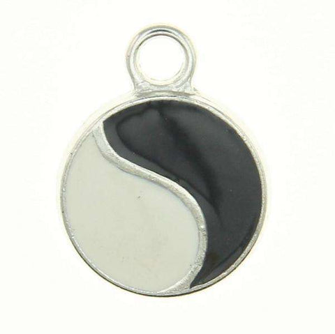 Schmuck Anhänger Ying Yang AN-67s Schwarz
